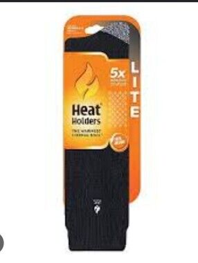 HEAT HOLDERS Black Lite Thermal Socks NWT